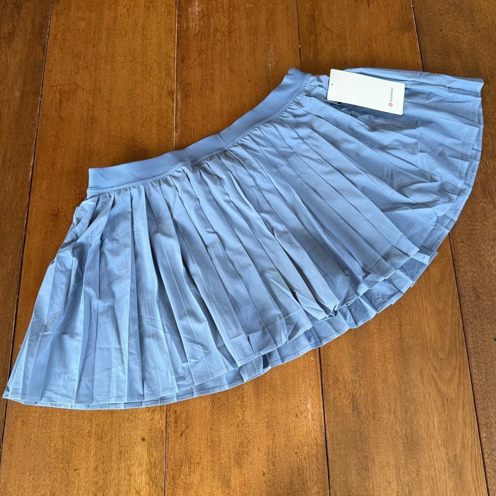 Lululemon Varsity HighRise Pleated Tennis Skirt Oasis Blue Sz 14 Pickleball Golf - Picture 7 of 13